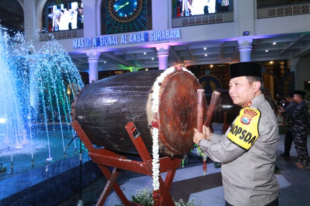 Forkopimda Jatim Gelar Takbiran di Masjid Al-Akbar