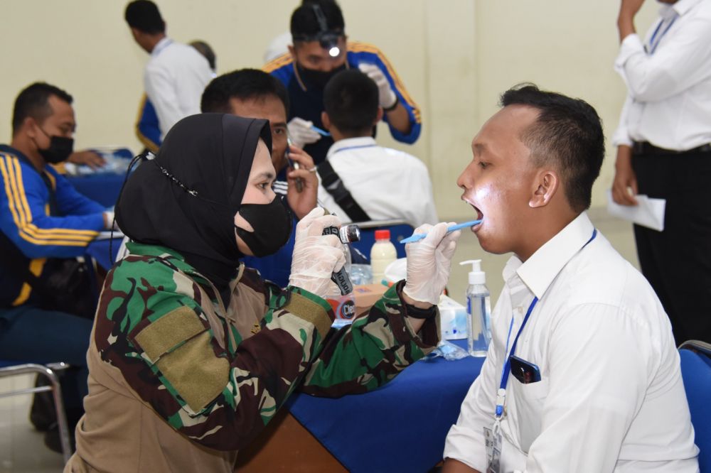 750 calon peserta komcad Matra Laut saat seleksi