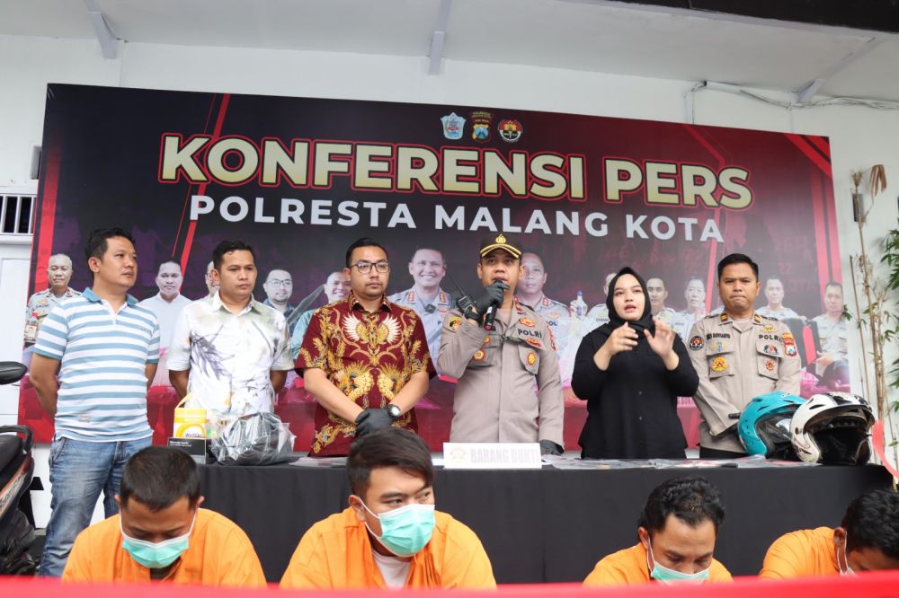 Polresta Malang Kota amankan tersangka beserta barang buktinya