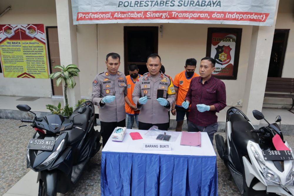 Polisi Ringkus Komplotan Curanmor 15 TKP Sidoarjo dan Surabaya