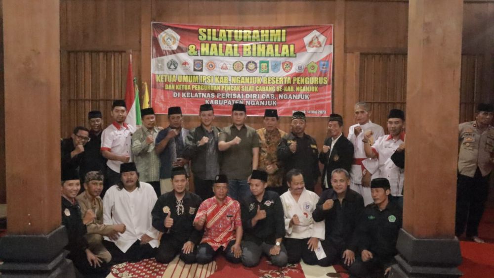 Polres Nganjuk gelar halal bihalal dan silaturahmi bersama pengurus IPSI dan Perguruan Silat