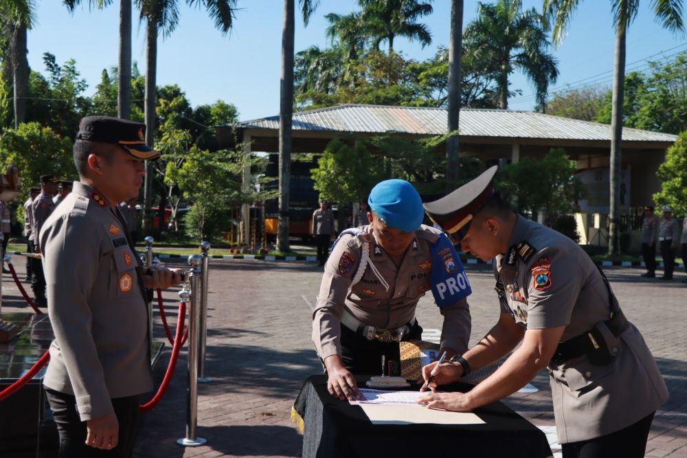 Kapolres Nganjuk AKBP Muhammad pimpin sertijab Kasat Reskrim dan Resnarkoba