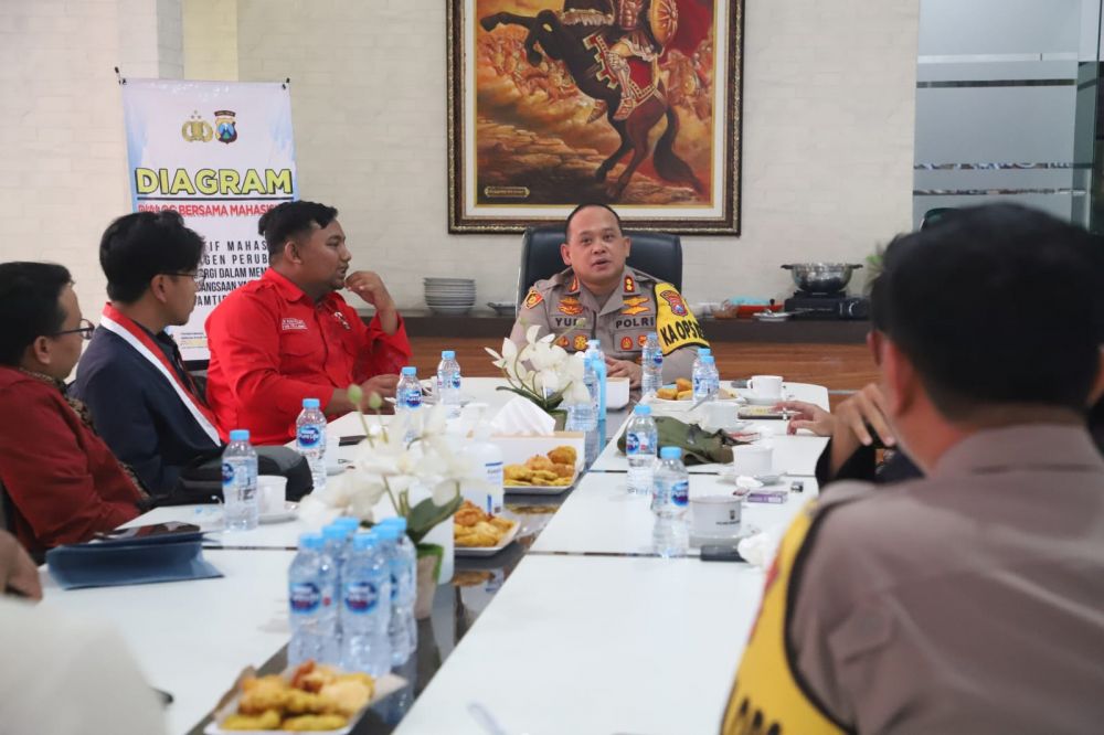 Kapolres Mojokerto AKBP Wahyudi saat gelar Diagram