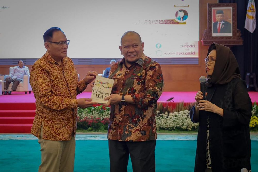 Ketua DPD RI AA LaNyalla Mahmud Mattalitti saat silaturahmi kebangsaan
