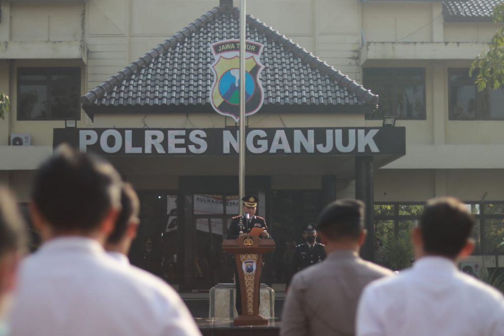 Polres Nganjuk upacara hari lahir Pancasila