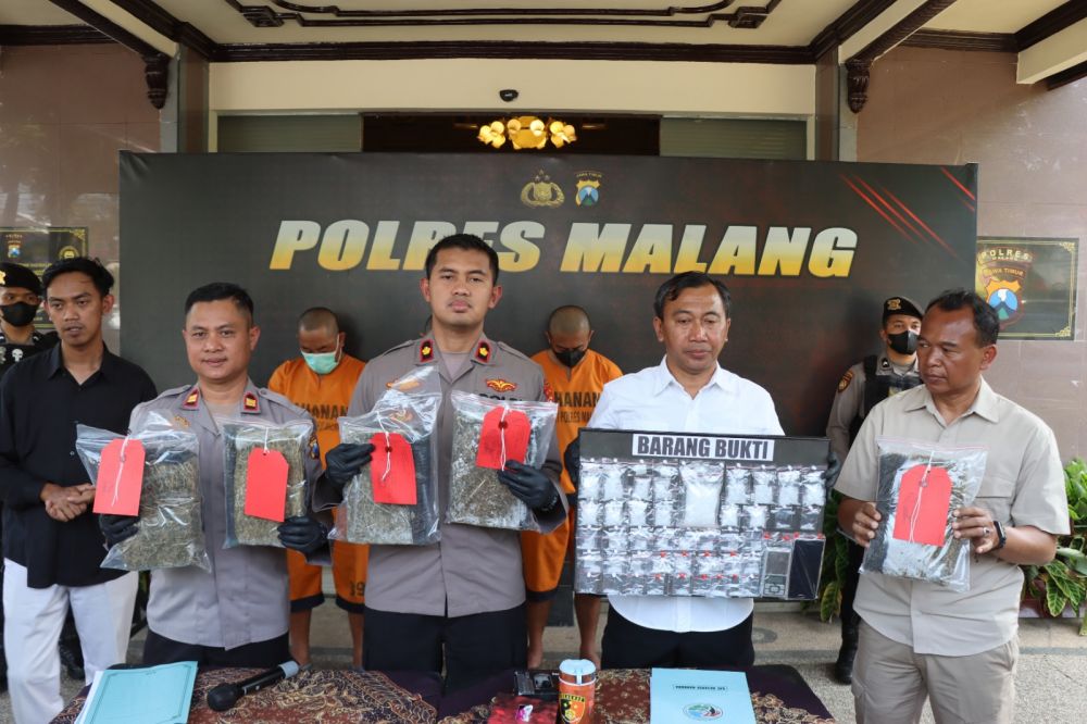 Polres Malang ungkap kasus peredaran Ganja