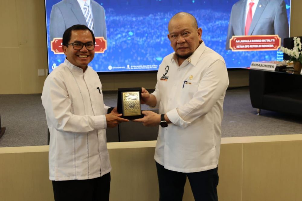 Ketua DPD RI AA LaNyalla Mahmud Mattalitti saat di Jambi