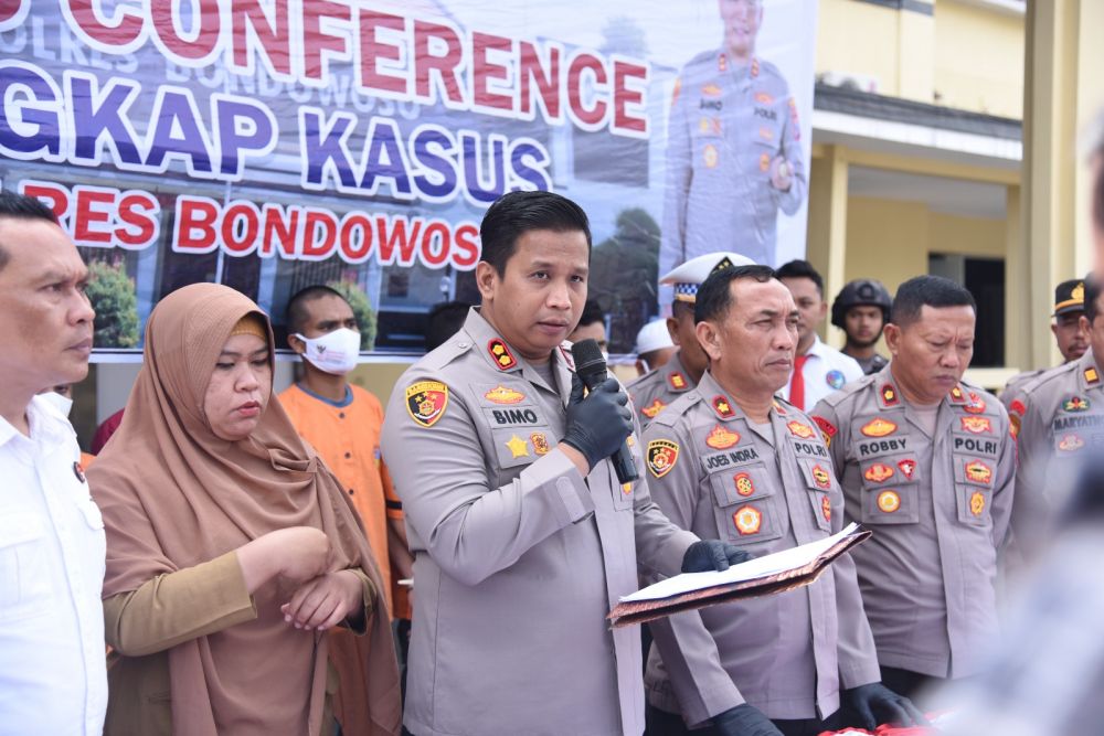 Kapolres Bondowoso AKBP Bimo Ariyanto saat ungkap kasus Narkotika