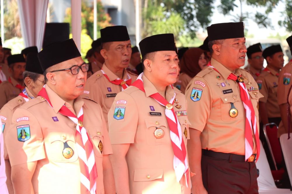 Kapolres Gresik Hadiri Peringatan Hari Pramuka ke-62