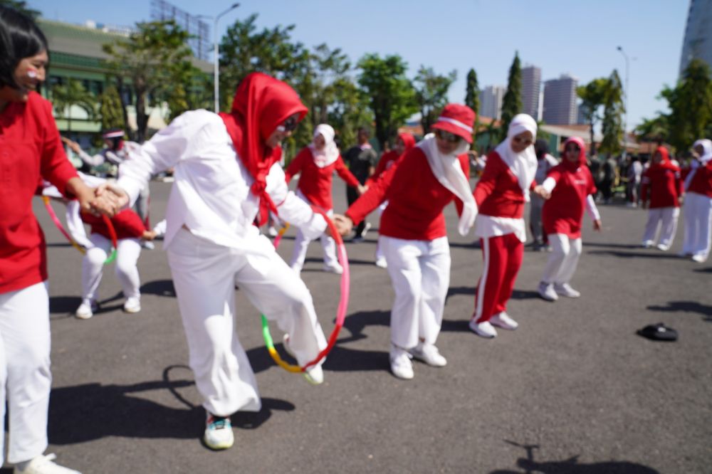 Danrem 084/BJ meriahkan HUT RI ke-78 bersama anggota