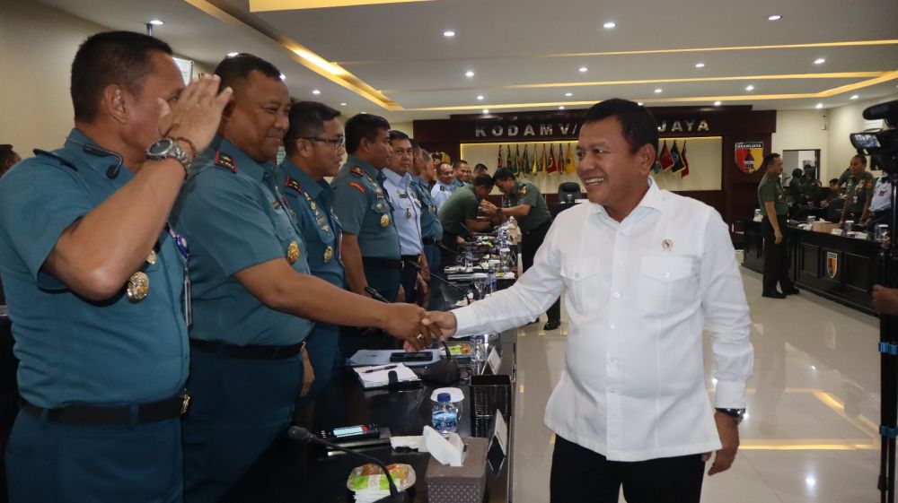Danlantamal V Ikuti Entry Meeting Satgas Penatausahaan Pemanfaatan BMN Kemhan dan TNI Wilayah Jatim