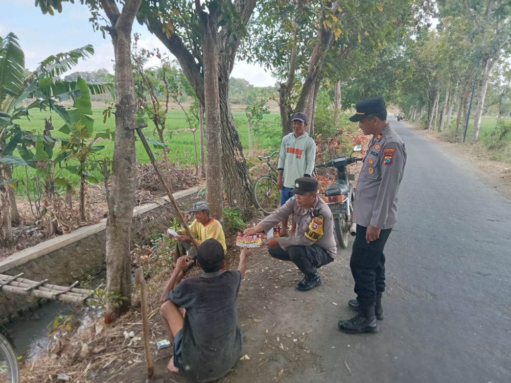 Polsek Karangrejo sosialisasi bahaya Karhutla