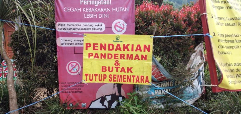 Jalur pendakian di tutup perhutani himbauan Karhutla