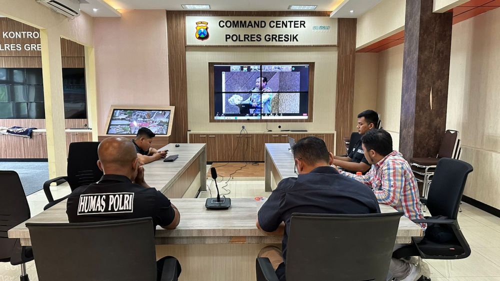 Humas Polres Gresik ikut daring bersama PWI Jatim