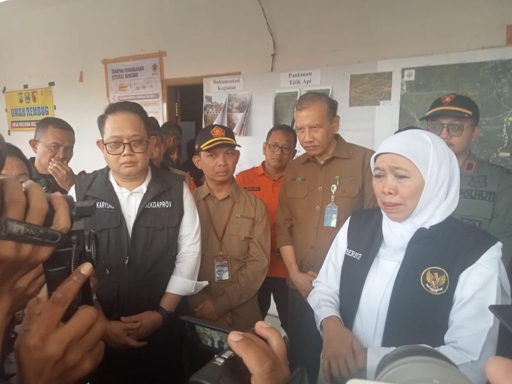 Perhutani KPH Lawu Ds dampingi Gubernur Jatim Khofifah Indar Parawansa cek lokasi