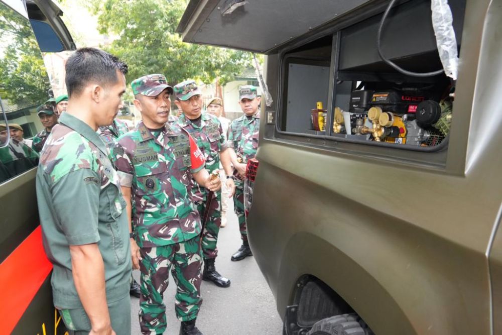 Danrem 084/BJ Brigjen TNI Yusman Madayun cek persiapan personil dan peralatan