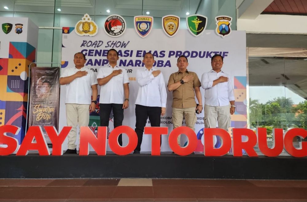 Ditresnarkoba Polda Jatim saat sosialisasi terkait bahaya Narkoba di kalangan pelajar