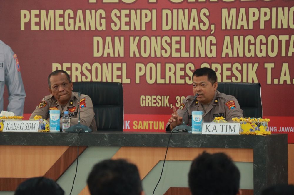 Polres Gresik lakukan tes Psikologi pemegang senpi dinas