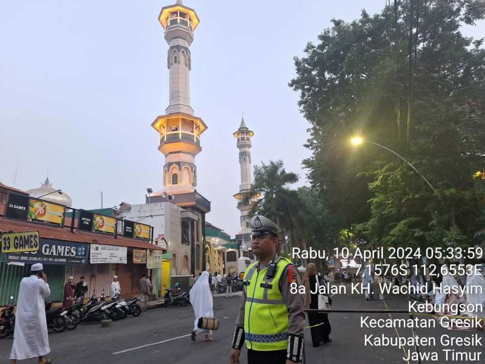 Polres Gresik lakukan pengamanan malam takbiran hingga sholat Idul Fitri 