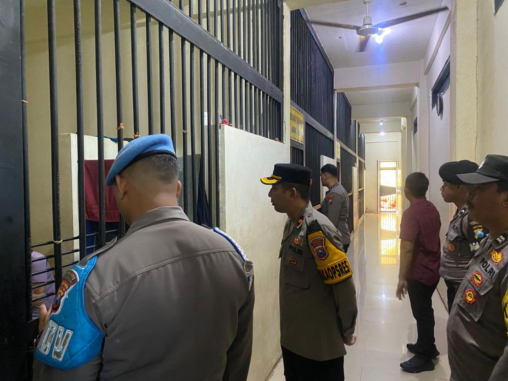 Polres Gresik Cek Ruang Tahanan, Minimalisir Gangguan Keamanan