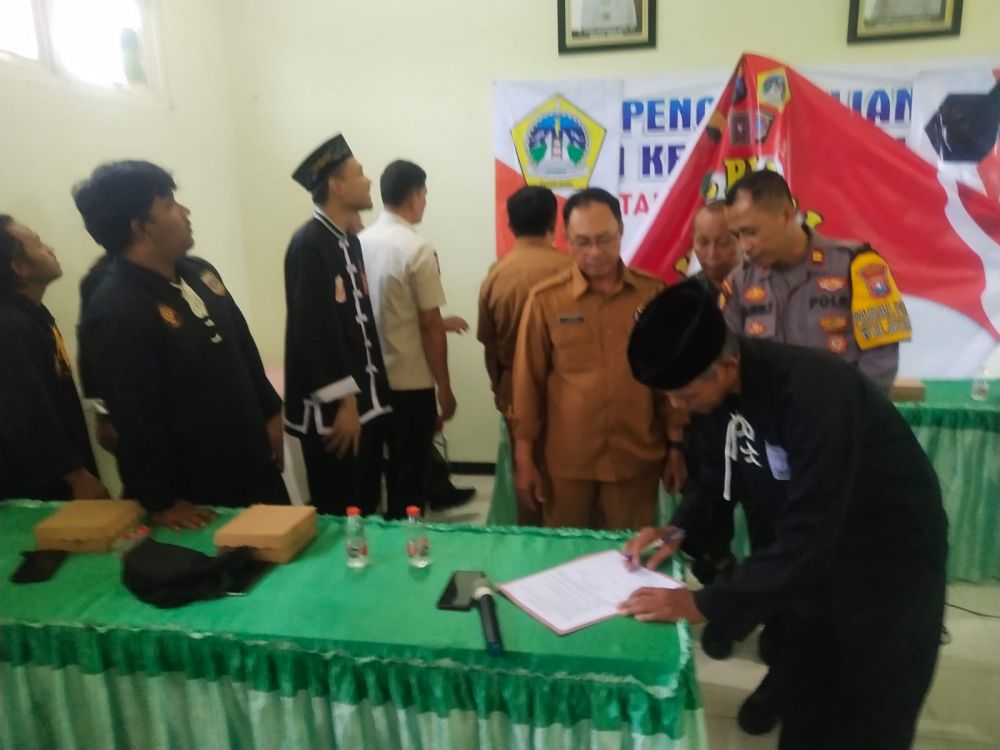 Polsek Benjeng, Muspika Bersama Perguruan Silat Gelar Halal Bihalal dan Deklarasi Damai