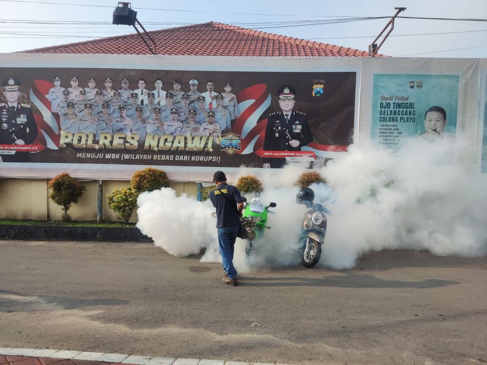 Polres Ngawi lakukan Fogging cegah DBD