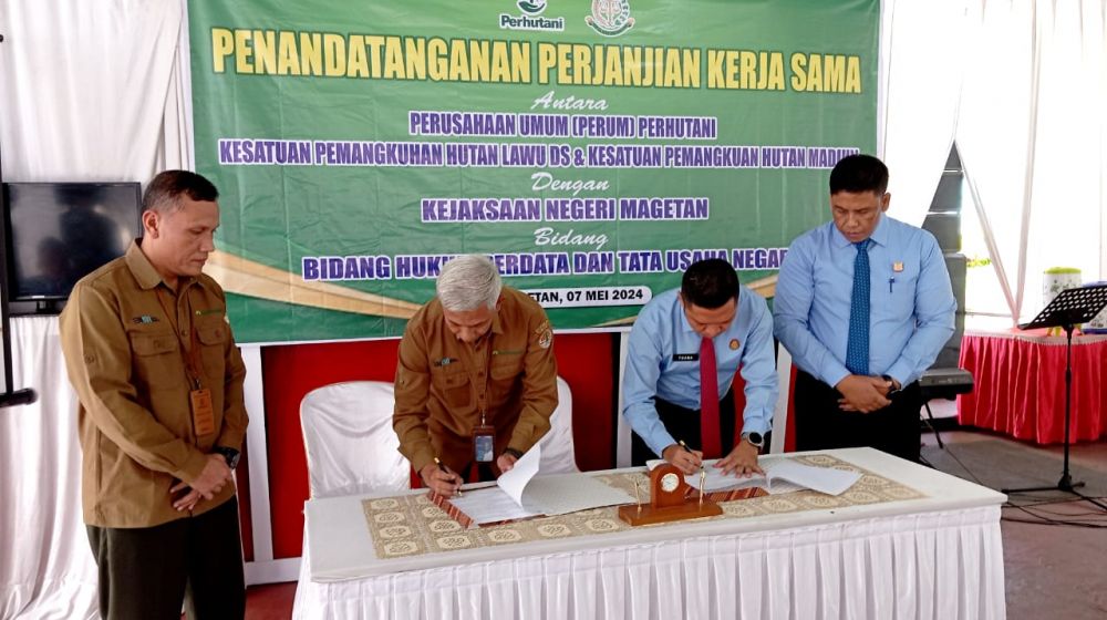 Perhutani KPH Lawu Ds lakukan MOU dengan Kejari Magetan terkait perkara DATUN