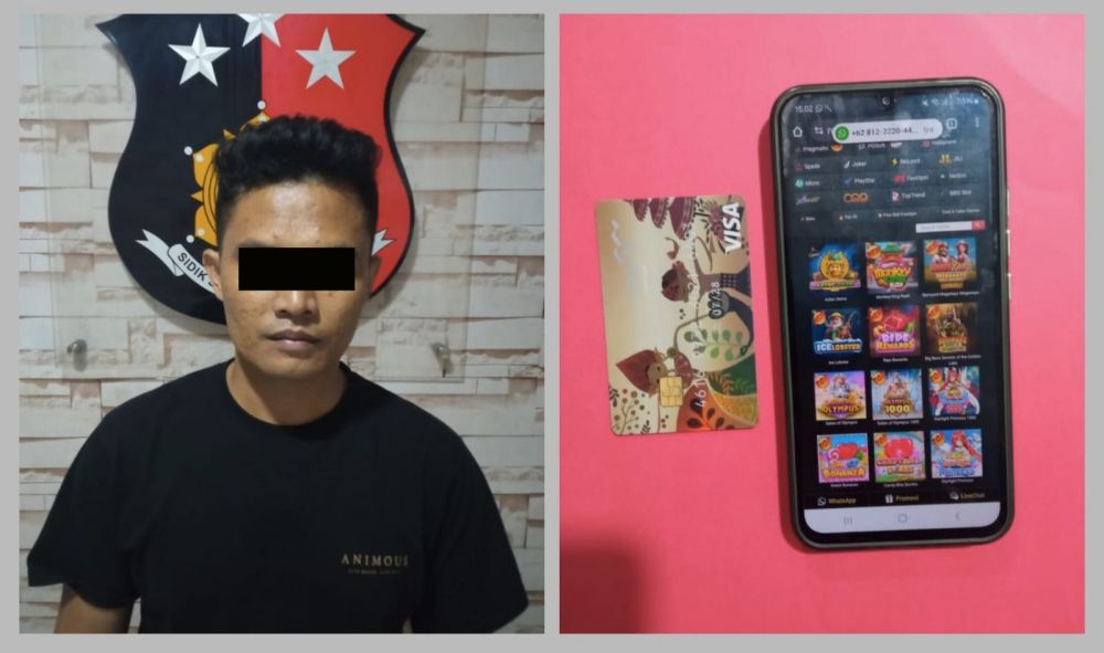Polisi tangkap pelaku judi online beserta barang buktinya