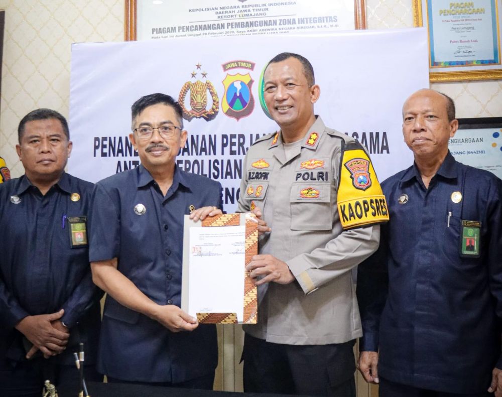 Polres Lumajang Tandatangani Perjanjian Kerjasama dengan Pengadilan Agama