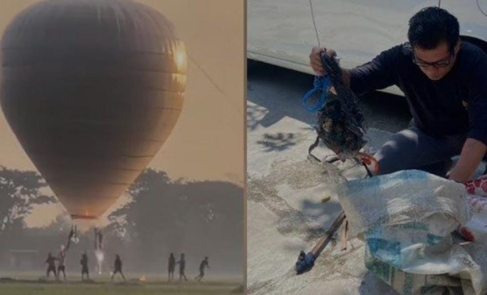 Satreskrim Polres Ponorogo temukan barang bukti balon udara yang meledak