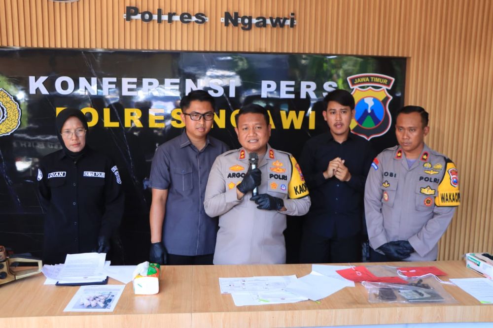 Polres Ngawi Tangkap 3 Pelaku Kasus Tipu Gelap Coklat Roka