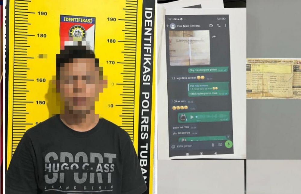 Tersangka diamankan Polisi beserta barang buktinya 