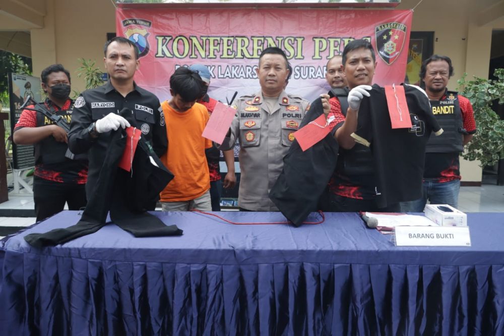 Polsek Lakarsantri tangkap tersangka beserta barang buktinya 