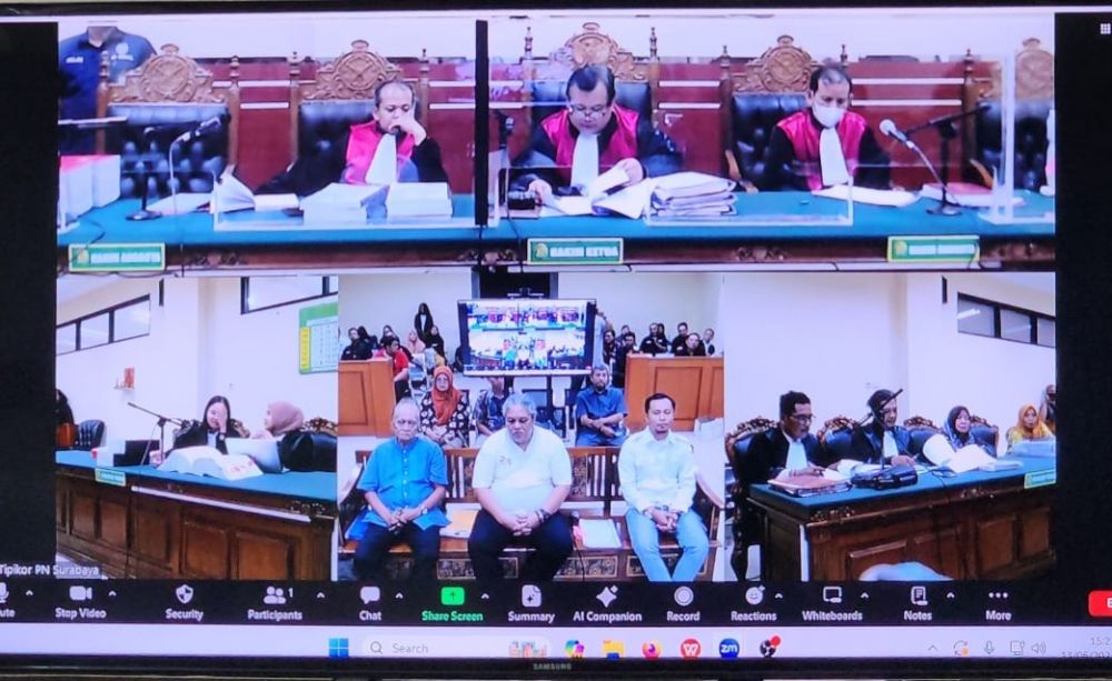 Ketua Maki Jatim Haru Satriyo hadir di Pengadilan Negeri Tipikor 