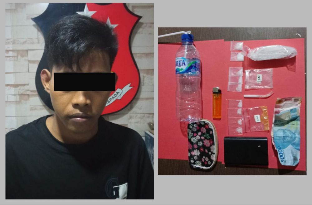 Tersangka diamankan Polisi beserta barang buktinya 