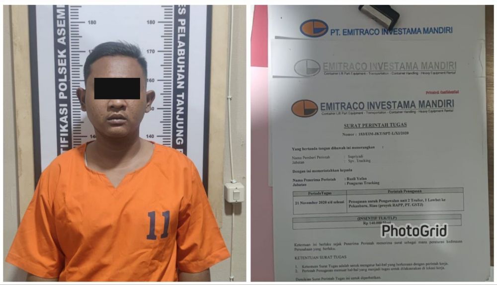 Tersangka diamankan Polisi beserta barang buktinya 