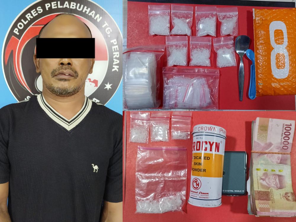 Tersangka diamankan Polisi beserta barang buktinya 