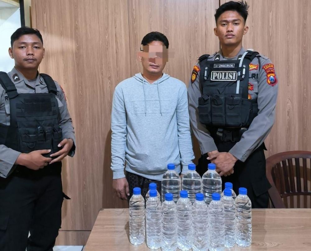 Satsamapta Polres Pasuruan Kota amankan pengedar Miras 