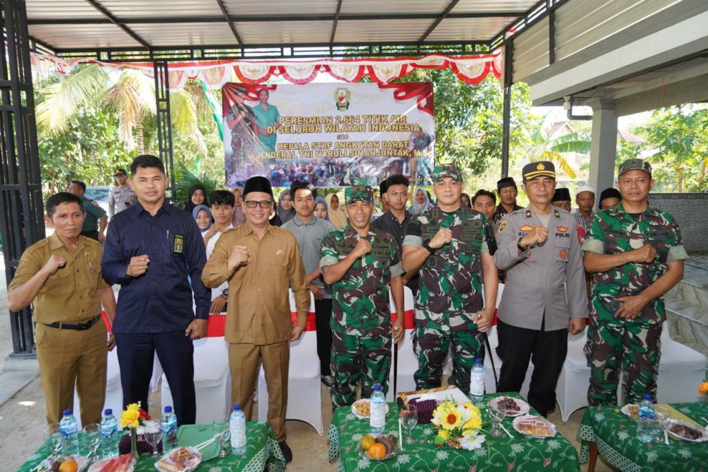 Danrem 084/BJ Hadiri Peresmian Secara Virtual Sumber Air Program TNI AD