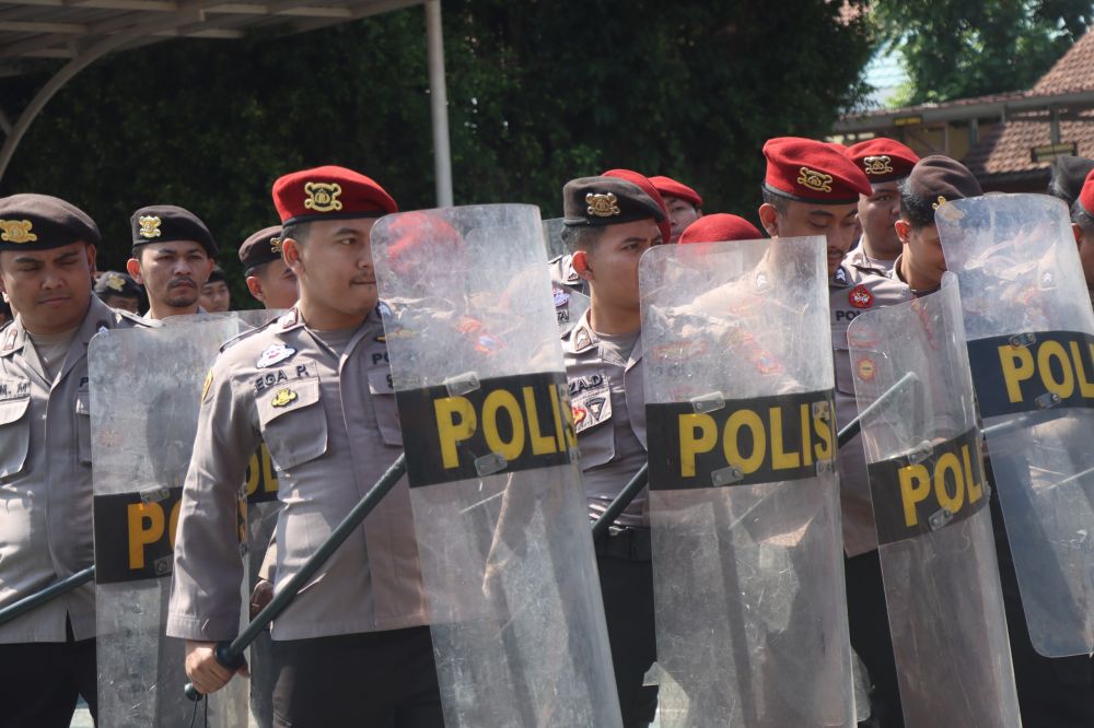 Polres Bondowoso latihan Dalmas