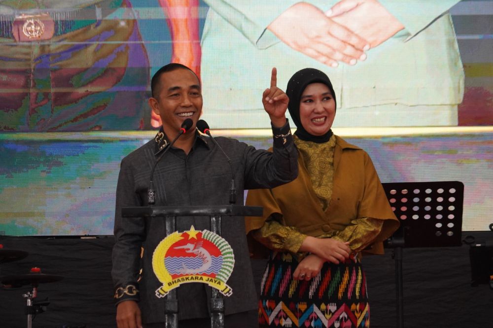 Danrem 084/BJ Brigjen TNI Yusman Madayun saat pisah sambut 