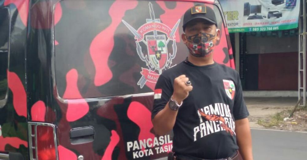 Ketua ranting Pemuda Pancasila Cipedes yang mewakili ketua PAC saat diwawancarai