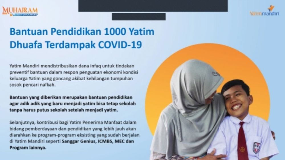 Secara Daring Gelar Doa Bersama Ribuan Anak Yatim Mandiri untuk Negeri