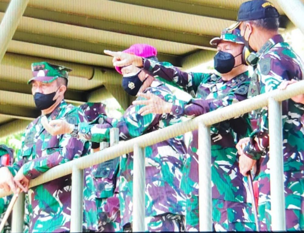 Siswa TNI AL Korps Marinir peserta Dikko angkatan ke-166 mendapat kunjungan Wadan Kodiklatal