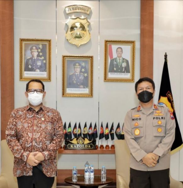 Kapolda Jatim Irjen Pol Dr Nico Afinta terima audiensi Wakil Ketua BPK RI Dr. Agus Joko Pramono