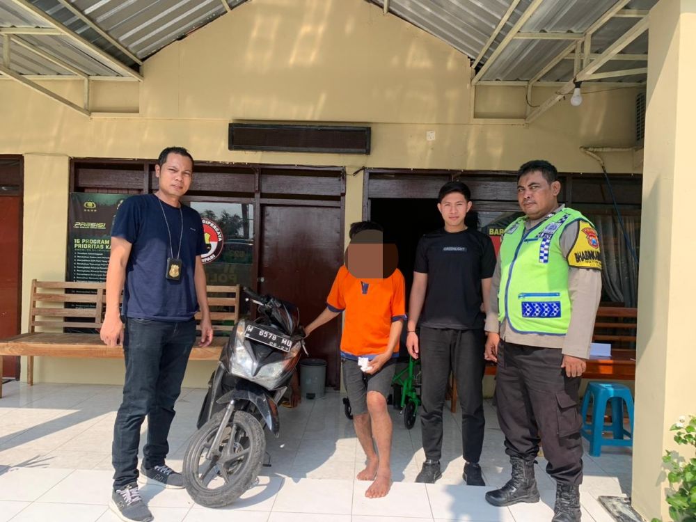Tersangka curanmor diamankan Polisi beserta barang buktinya