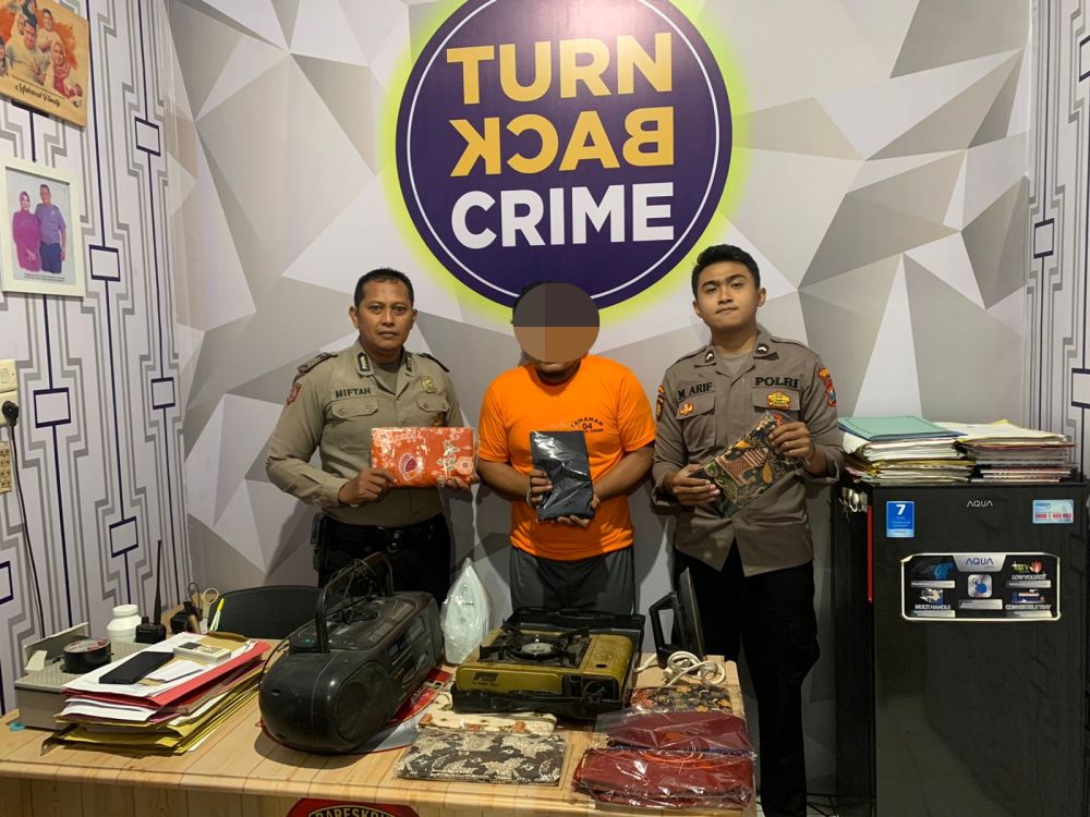 Polres Gresik Tangkap Pelaku Pembobol Toko Batik di Cerme