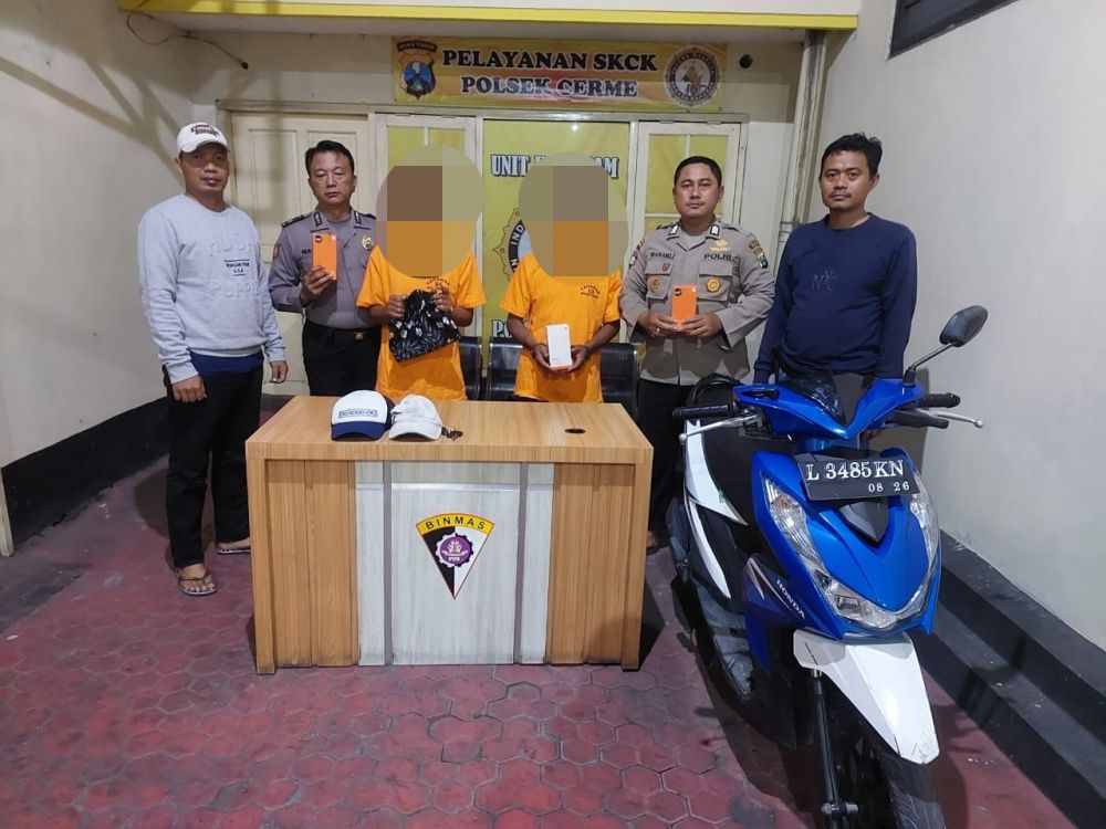 Tersangka diamankan Polisi beserta barang buktinya