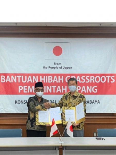 Pemerintah Jepang Berikan Bantuan Hibah Grassroots untuk Keamanan Manusia ke Masyarakat Jatim