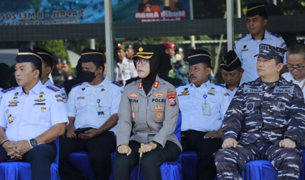 Lantamal V Turut Apel Kesiagaan Pembukaan Pos Koordinasi Angkutan Laut